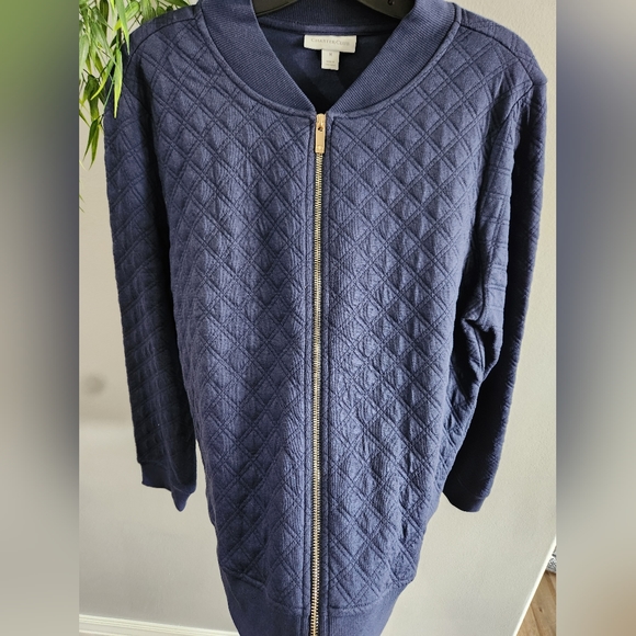 Charter Club NWOT Women’s Blue, Quilted, Athleisure Jacket - Picture 2 of 4